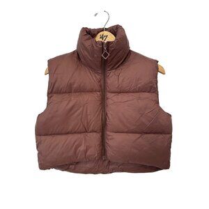 Puffer Vest Anaysn Dark Brown S Nylon Blend Quilted Outerwear Gorpcore Hiking